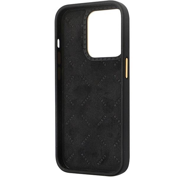 GUESS GUHCP14XM4DGPK IPHONE 14 PRO MAX 6.7 "BLACK/BLACK HARDCASE SILICONE LOGO STRASS 4G