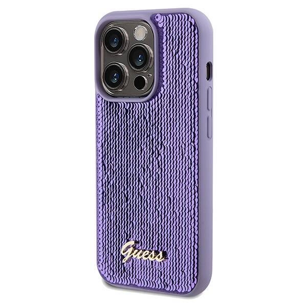 GUESS GUHCP14XPSFDGS IPHONE 14 PRO MAX 6.7 "PURPLE/PURPLE HARDCASE SEQUIN SCRIPT METAL