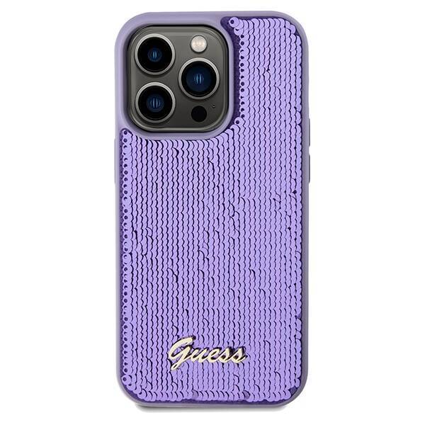 GUESS GUHCP14XPSFDGS IPHONE 14 PRO MAX 6.7 "PURPLE/PURPLE HARDCASE SEQUIN SCRIPT METAL