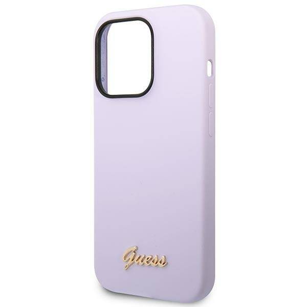 GUESS GUHCP14XSLSMU IPHONE 14 PRO MAX 6.7 "PURPLE/PURPLE HARD CASE SILICONE VINTAGE GOLD LOGO