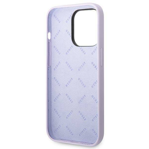 GUESS GUHCP14XSLSMU IPHONE 14 PRO MAX 6.7 "PURPLE/PURPLE HARD CASE SILICONE VINTAGE GOLD LOGO