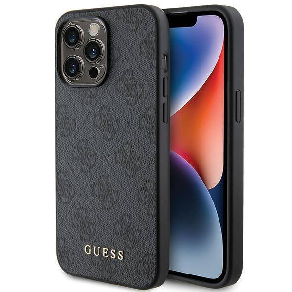 GUESS GUHCP15LG4GFGR IPHONE 15 PRO 6.1 "GRAY/GRAY HARD CASE 4G METAL GOLD LOGO