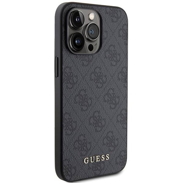 GUESS GUHCP15LG4GFGR IPHONE 15 PRO 6.1 "GRAY/GRAY HARD CASE 4G METAL GOLD LOGO