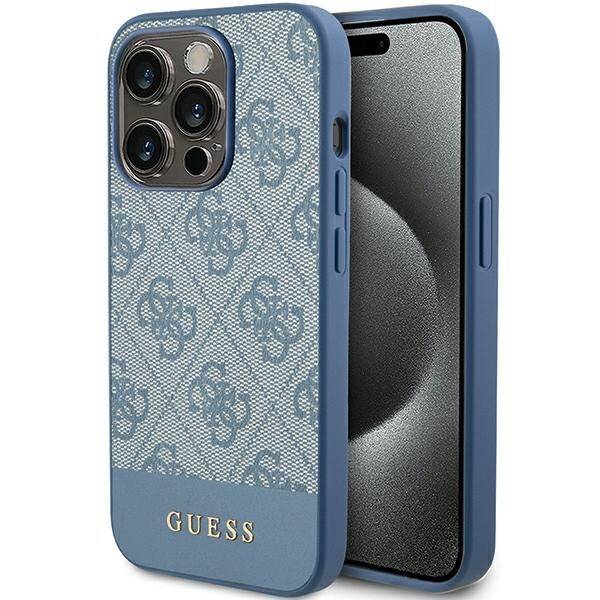 GUESS GUHCP15LG4GLBL IPHONE 15 PRO 6.1 "BLUE/BLUE HARDCASE 4G STRIPE COLLECTION