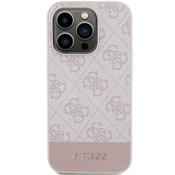 GUESS GUHCP15LG4GLPI IPHONE 15 PRO 6.1 "PINK/PINK HARDCASE 4G STRIPE COLLECTION