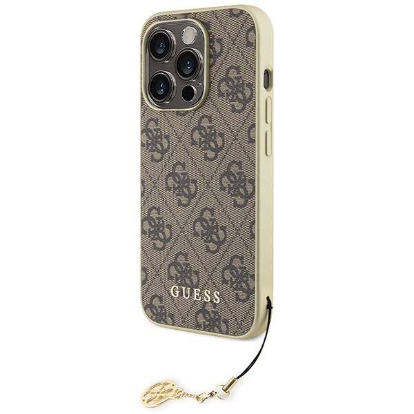 GUESS GUHCP15LGF4GBB IPHONE 15 PRO 6.1 "BRONZE/BROWN HARDCASE 4G CHARMS COLLECTION