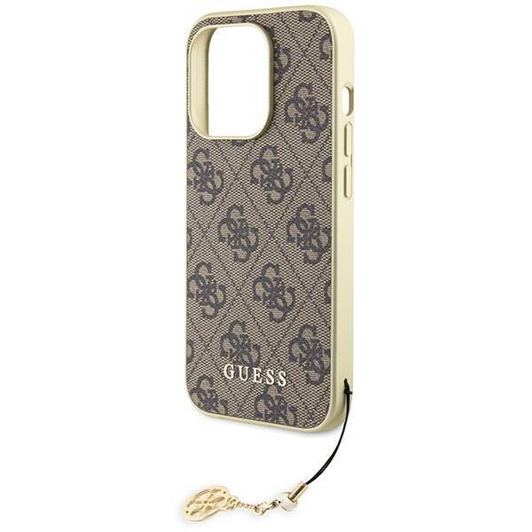 GUESS GUHCP15LGF4GBB IPHONE 15 PRO 6.1 "BRONZE/BROWN HARDCASE 4G CHARMS COLLECTION