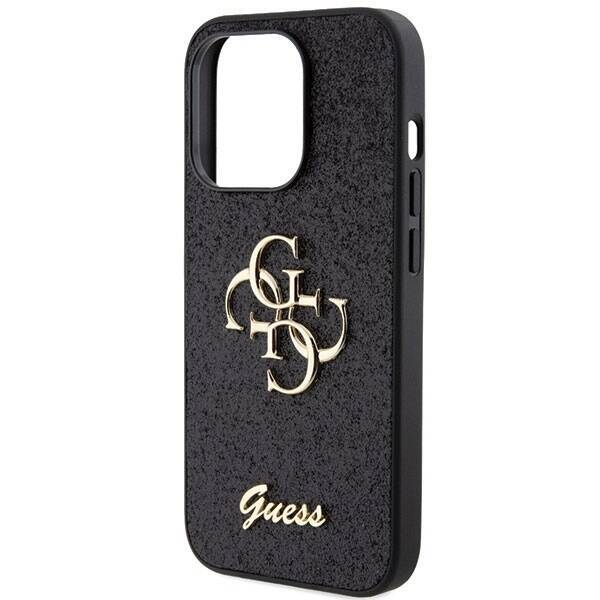 GUESS GUHCP15LHG4SGK IPHONE 15 PRO 6.1 "BLACK/BLACK HARDCASE GLITTER SCRIPT BIG 4G