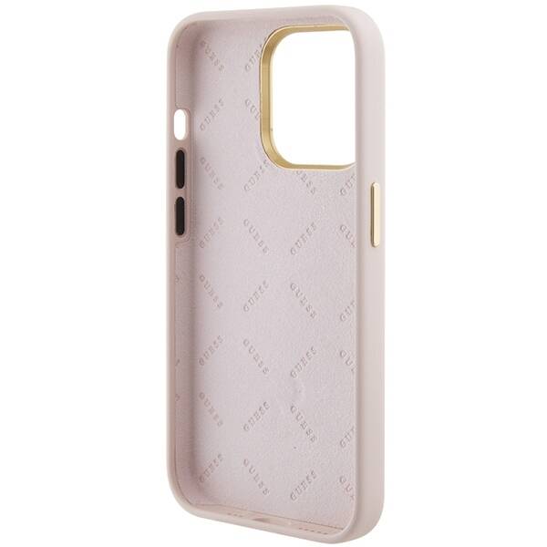 GUESS GUHCP15LM4DGPPP IPHONE 15 PRO 6.1 "LIGHT PINK/PINK HARDCASE SILICONE LOGO STRASS 4G