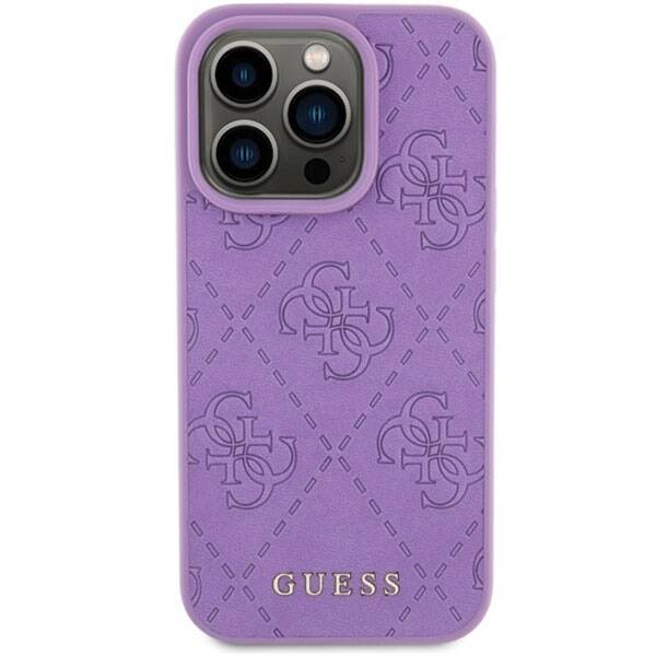 GUESS GUHCP15LP4EPMI IPHONE 15 PRO 6.1 "PURPLE/LIGHT PURPLE HARDCASE LEATHER 4G STAMP