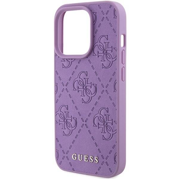 GUESS GUHCP15LP4EPMI IPHONE 15 PRO 6.1 "PURPLE/LIGHT PURPLE HARDCASE LEATHER 4G STAMP