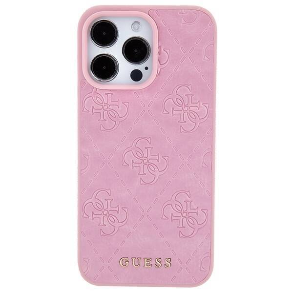 GUESS GUHCP15LP4EPMPMP IPHONE 15 PRO 6.1 "PINK/PINK HARDCASE LEATHER 4G STAMPED