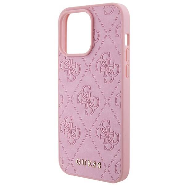 GUESS GUHCP15LP4EPMPMP IPHONE 15 PRO 6.1 "PINK/PINK HARDCASE LEATHER 4G STAMPED