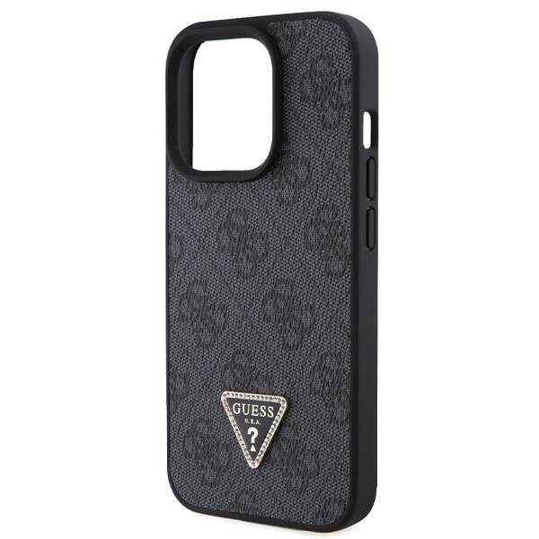 GUESS GUHCP15LP4TDPK IPHONE 15 PRO 6.1 "BLACK/BLACK HARDCASE LEATHER 4G DIAMOND TRIANGLE