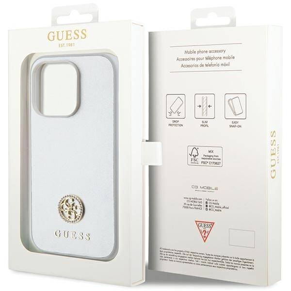 GUESS GUHCP15LPS4DGPS IPHONE 15 PRO 6.1 "SILVER/SILVER HARDCASE STRASS METAL LOGO