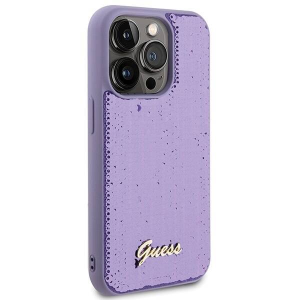 GUESS GUHCP15LPSFDGS IPHONE 15 PRO 6.1 "PURPLE/PURPLE HARDCASE SEQUIN SCRIPT METAL