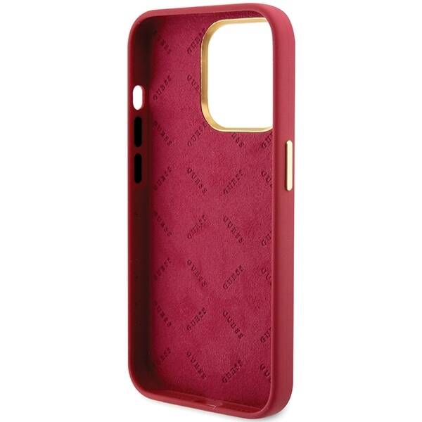 GUESS GUHCP15LSMBSLM IPHONE 15 PRO 6.1 "MAGENTA HARDCASE SILICONE SCRIPT METAL LOGO & FRAME