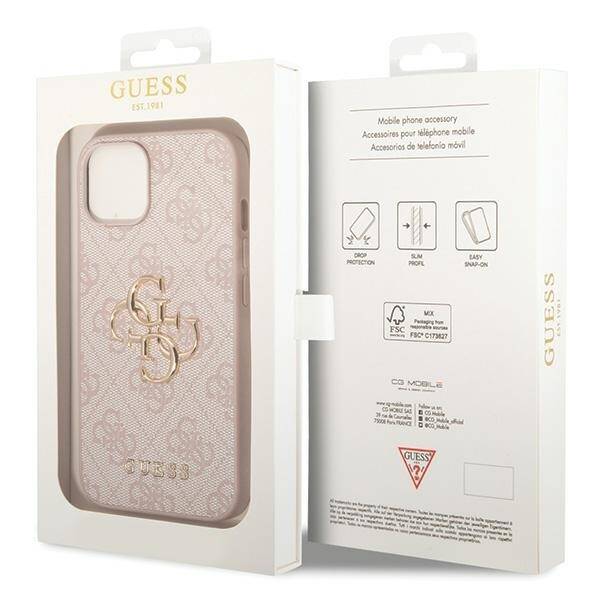 GUESS GUHCP15M4GGGPI IPHONE 15 PLUS / 14 PLUS 6.7 "PINK / PINK HARDCASE 4G BIG METAL LOGO