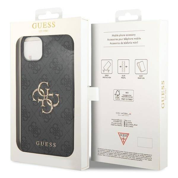 GUESS GUHCP15M4GGGR IPHONE 15 PLUS / 14 PLUS 6.7 "GRAY / GRAY HARDCASE 4G BIG METAL LOGO