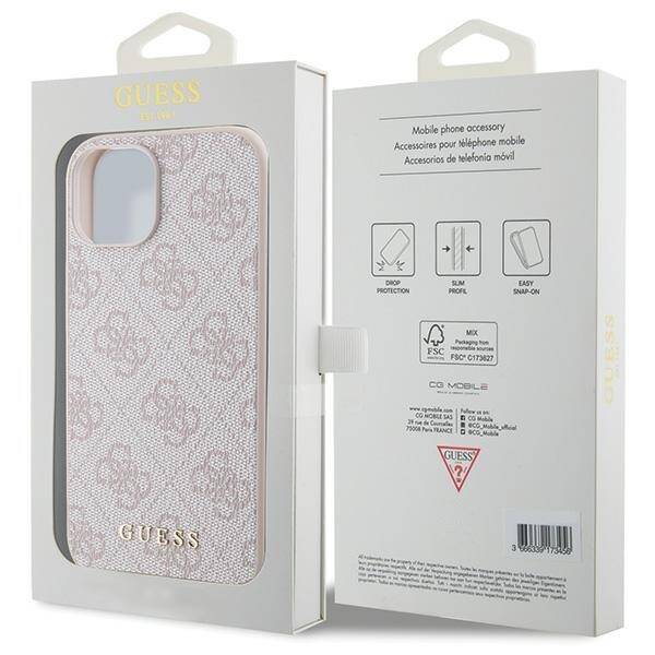 GUESS GUHCP15MG4GFPI IPHONE 15 PLUS / 14 PLUS 6.7 "PINK / PINK HARD CASE 4G METAL GOLD LOGO