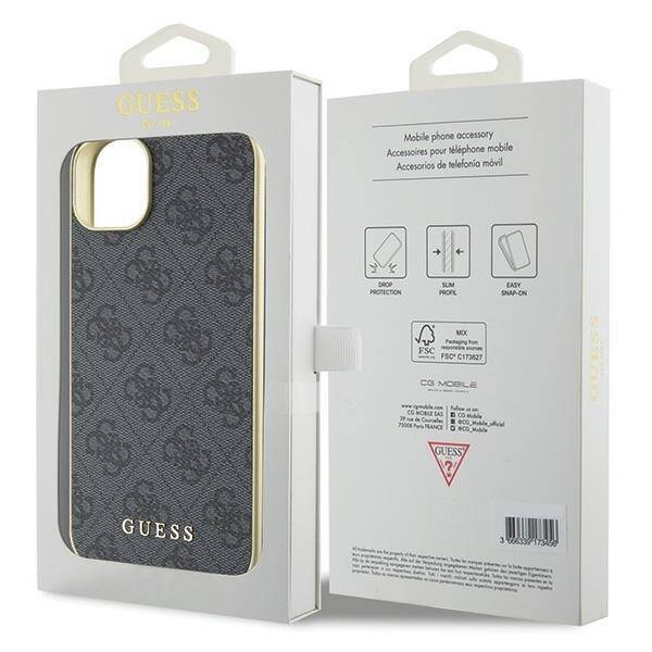 GUESS GUHCP15MGF4GGGR IPHONE 15 PLUS / 14 PLUS 6.7 "GRAY / GRAY HARDCASE 4G CHARMS COLLECTION