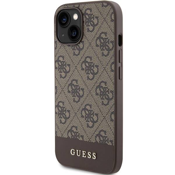 GUESS GUHCP15SG4GBLB IPHONE 15/14/13 6.1 "BRONNE / BROWN HARDCASE 4G STRIPE COLLECTION