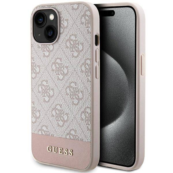 GUESS GUHCP15SG4GLPI IPHONE 15/14/13 6.1 "PINK / PINK HARDCASE 4G STRIPE COLLECTION