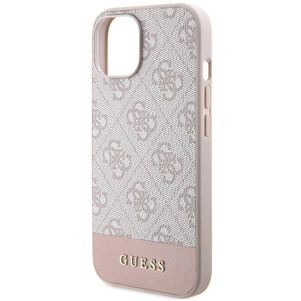 GUESS GUHCP15SG4GLPI IPHONE 15/14/13 6.1 "PINK / PINK HARDCASE 4G STRIPE COLLECTION