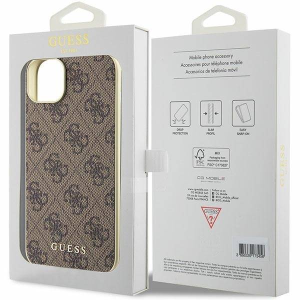 GUESS GUHCP15SGF4GBB IPHONE 15/14/13 6.1 "BRONZE / BROWN HARDCASE 4G CHARMS COLLECTION