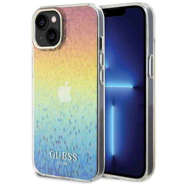 GUESS GUHCP15SHDECMI IPHONE 15/14/13 6.1 "MULTI -COLORED HARDCASE IML FACETED MIRROR DISCO IRIDESCENT