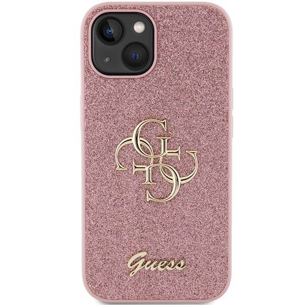 GUESS GUHCP15SHG4SGP IPHONE 15/14/13 6.1 "PINK / PINK HARDCASE GLITTER SCRIPT BIG 4G