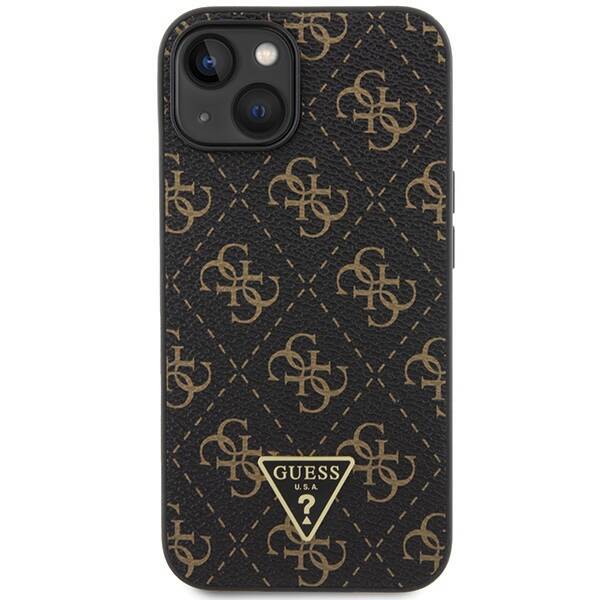 GUESS GUHCP15SPG4GPK IPHONE 15/14/13 6.1 "BLACK / BLACK HARDCASE 4G TRIANGLE METAL LOGO