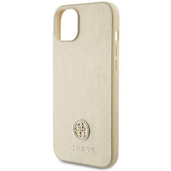 GUESS GUHCP15SPS4DGPD IPHONE 15/14/13 6.1 "GOLD / GOLD HARDCASE LEATHER 4G METAL LOGO STRASS