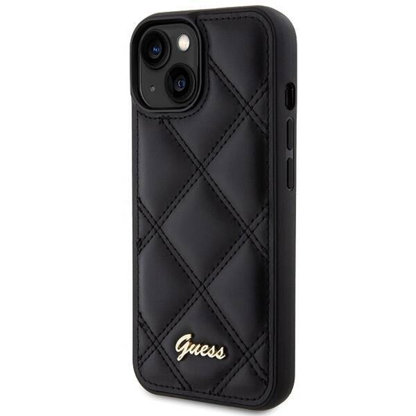 GUESS GUHCP15SPSQSQSK IPHONE 15/14/13 6.1 "BLACK / BLACK HARDCASE QUILTD METAL LOGO