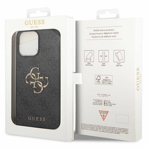 GUESS GUHCP15X4GGGR IPHONE 15 PRO MAX 6.7 "GRAY/GRAY HARDCASE 4G BIG METAL LOGO