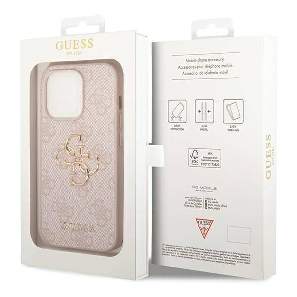 GUESS GUHCP15X4GPIPI IPHONE 15 PRO MAX 6.7 "PINK/PINK HARDCASE 4G BIG METAL LOGO