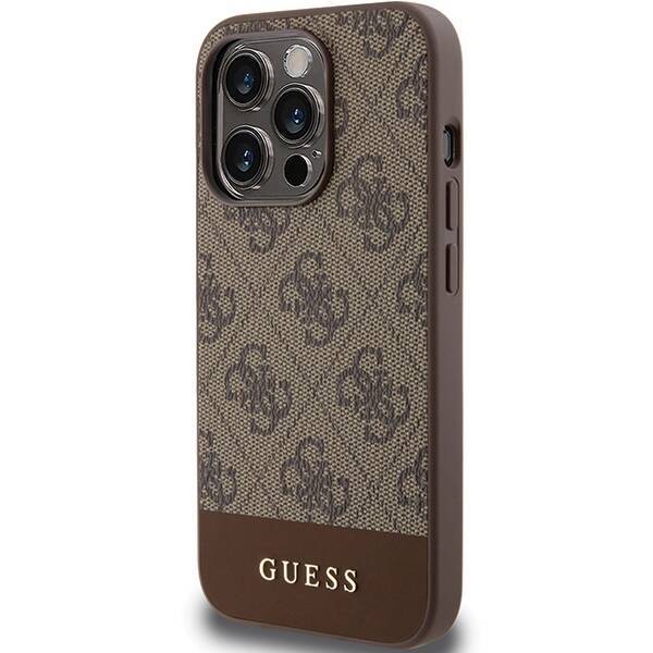 GUESS GUHCP15XG4GBLB IPHONE 15 PRO MAX 6.7 "BRONZE/BROWN HARDCASE 4G STRIPE COLLECTION