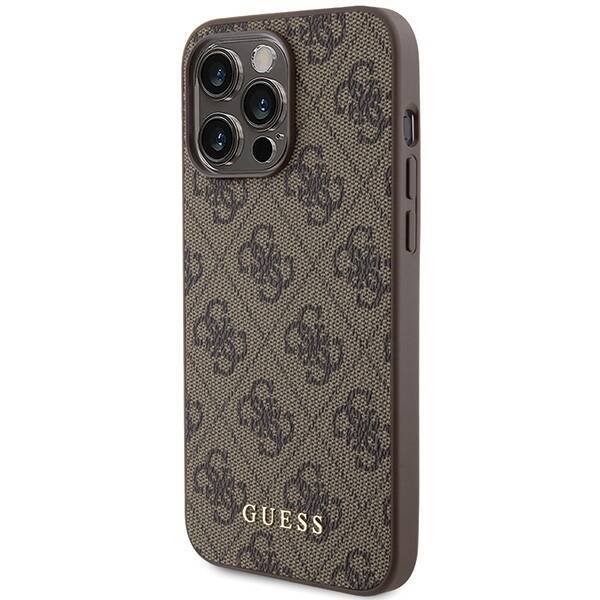 GUESS GUHCP15XG4GFBR IPHONE 15 PRO MAX 6.7 "BRONZE/BROWN HARD CASE 4G METAL GOLD LOGO