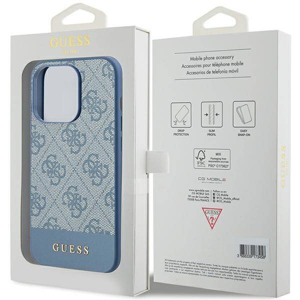 GUESS GUHCP15XG4GLBL IPHONE 15 PRO MAX 6.7 "BLUE/BLUE HARDCASE 4G STRIPE COLLECTION