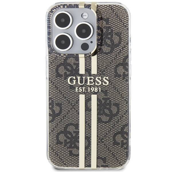 GUESS GUHCP15XH4SGW IPHONE 15 PRO MAX 6.7 "BROWN/BROWN HARDCASE IML 4G GOLD STRIPE