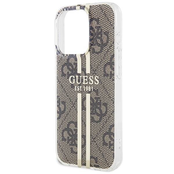 GUESS GUHCP15XH4SGW IPHONE 15 PRO MAX 6.7 "BROWN/BROWN HARDCASE IML 4G GOLD STRIPE