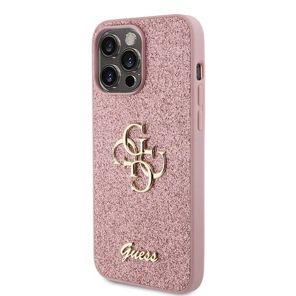 GUESS GUHCP15XHG4SGP IPHONE 15 PRO MAX 6.7 "PINK/PINK HARDCASE GLITTER SCRIPT BIG 4G