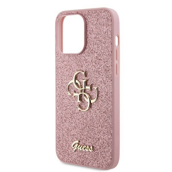 GUESS GUHCP15XHG4SGP IPHONE 15 PRO MAX 6.7 "PINK/PINK HARDCASE GLITTER SCRIPT BIG 4G