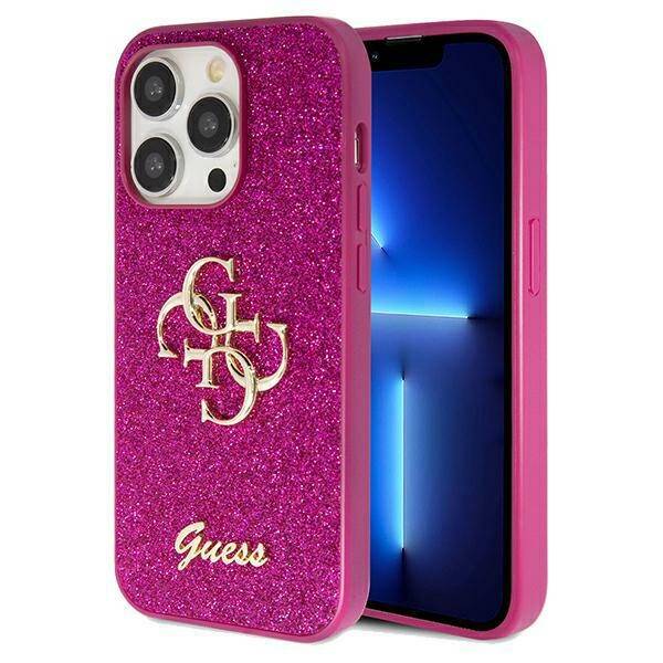 GUESS GUHCP15XHG4SGU IPHONE 15 PRO MAX 6.7 "PURPLE/PURPLE HARDCASE GLITTER SCRIPT BIG 4G