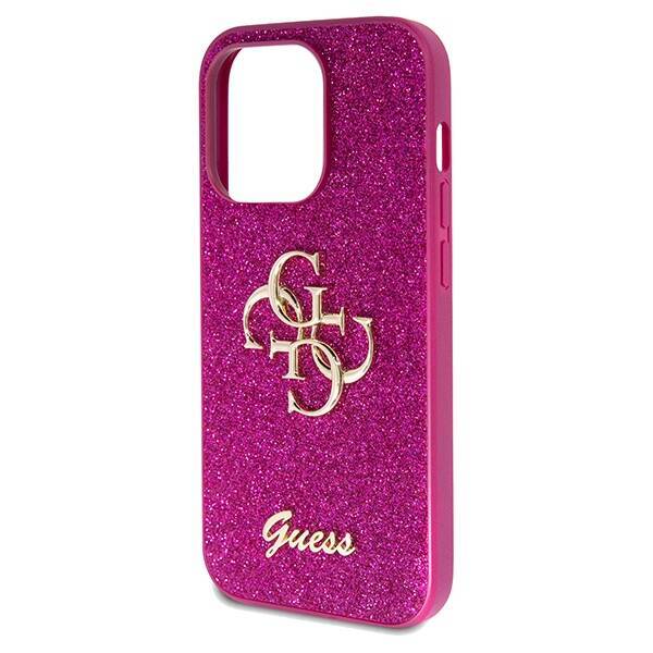 GUESS GUHCP15XHG4SGU IPHONE 15 PRO MAX 6.7 "PURPLE/PURPLE HARDCASE GLITTER SCRIPT BIG 4G