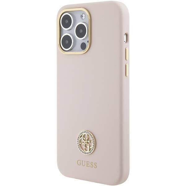 GUESS GUHCP15XM4DGPPP IPHONE 15 PRO MAX 6.7 "LIGHT PINK/PINK HARDCASE SILICONE LOGO STRASS 4G