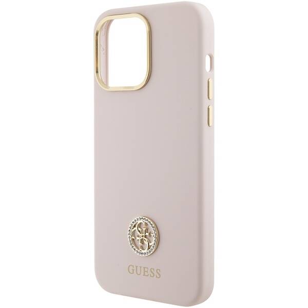 GUESS GUHCP15XM4DGPPP IPHONE 15 PRO MAX 6.7 "LIGHT PINK/PINK HARDCASE SILICONE LOGO STRASS 4G