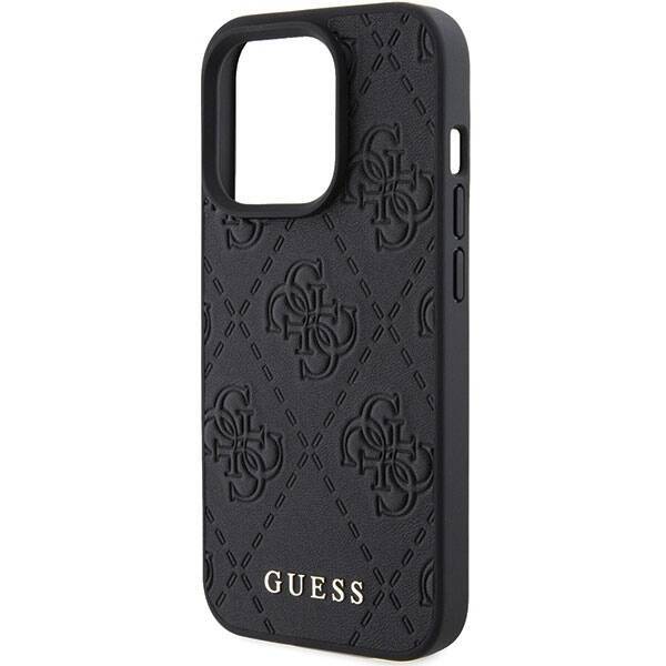 GUESS GUHCP15XP4EPMK IPHONE 15 PRO MAX 6.7 "BLACK/BLACK HARDCASE LEATHER 4G STAMPED