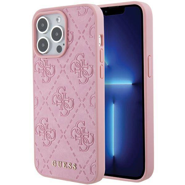 GUESS GUHCP15XP4EPMPMP IPHONE 15 PRO MAX 6.7 "PINK/PINK HARDCASE LEATHER 4G STAMPED