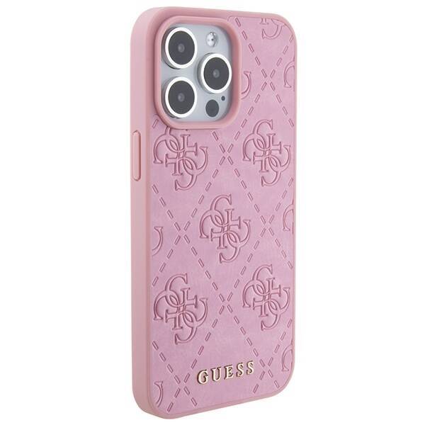 GUESS GUHCP15XP4EPMPMP IPHONE 15 PRO MAX 6.7 "PINK/PINK HARDCASE LEATHER 4G STAMPED